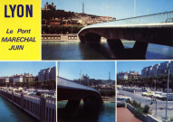 Lyon. Le pont Maréchal Juin. Vues multiples en mosaïque.