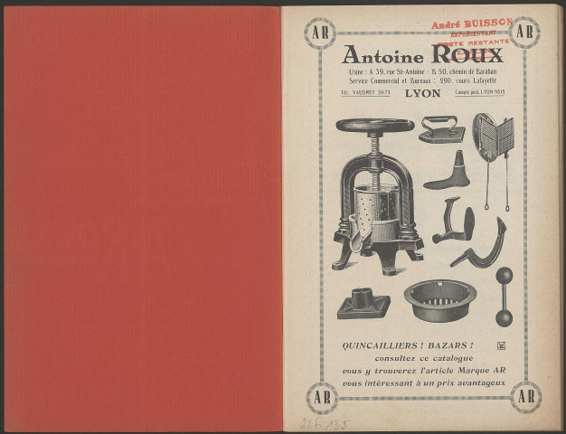 Fonderie Antoine Roux - Lyon.