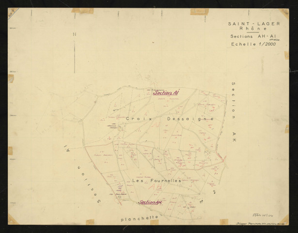 Sections AH et AI : planchette.
