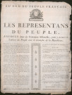 Les représentants du Peuple, envoyés dans la Commune-Affranchie, pour y assurer le bonheur du Peuple avec le triomphe de la République (25 Brumaire An II).
