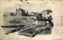 Lyon. Les rives de Saône, gare d'eau de Vaise.