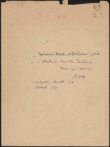 L'attentisme dans la Résistance.