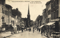 Villefranche-sur-Saône. Rue Nationale. Porte de Belleville.