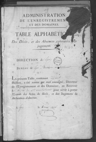 Octobre 1819-avril 1821.