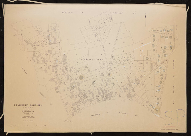 Section A feuille n°2. Plan révisé pour 1936. 3e édition à jour pour 1982.