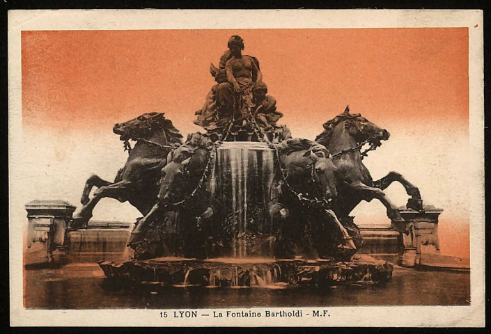 Lyon. La fontaine Bartholdi.