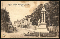 Belleville-sur-Saône. Place et rue de la République.