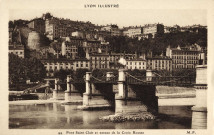 Lyon. Pont Saint-Clair et coteau de la Croix-Rousse.