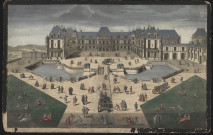 Vue du château de Meudon du côté de l'entrée.