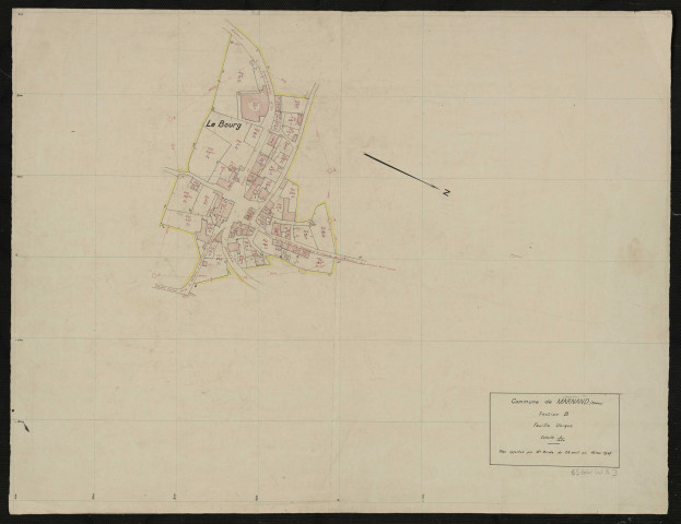 Section B : détail du bourg. Effectué du 28 avril au 16 mai 1947.