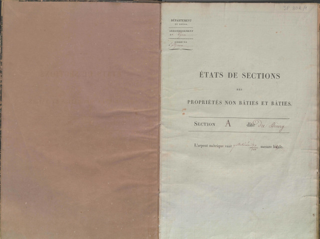 État de sections.