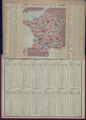 Almanach des Postes Télégraphes et Téléphones 1954.