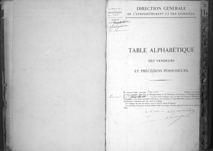 1840-[1848] (volume 8). Renvoie aux 3Q11/321-323.