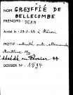 GREYFIE DE BELLECOMBE Jean/DE BELLECOMBE Jean
