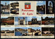 Lyon. Panorama de Lyon. Vues multiples en mosaïque.