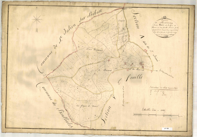 Section F dite de la Roue et Barnai, feuille n°1 (parcelles 1-228).