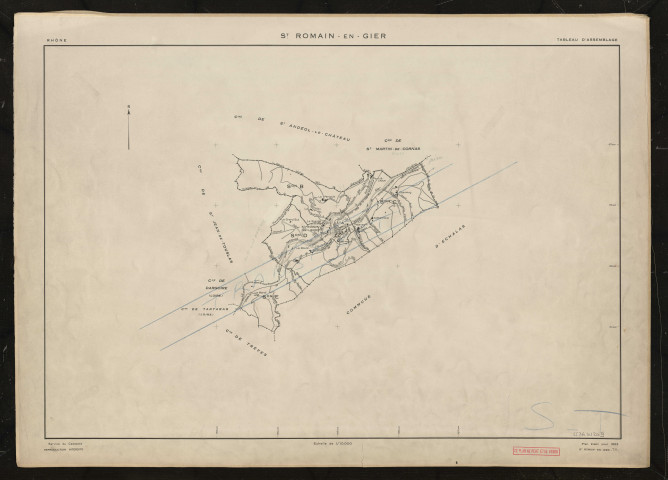 Tableau d'assemblage. Plan établi en 1953.