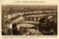 Lyon. Perspectives des ponts sur la Saône.