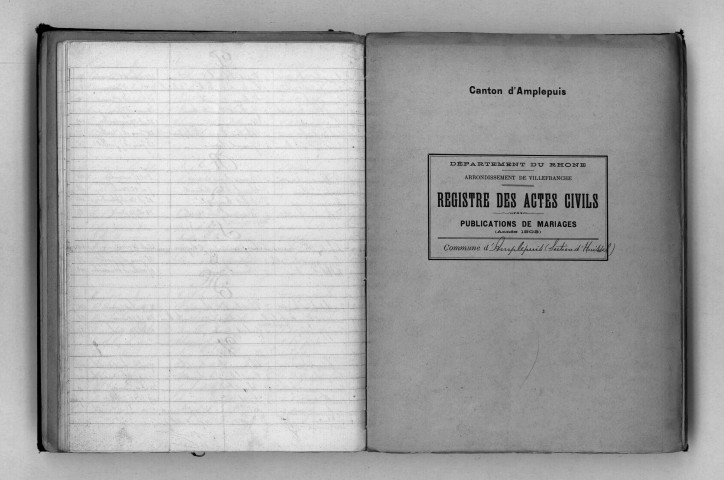 Publication de mariage - Section d'Huissel