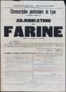 Circonscription pénitentiaire de Lyon. Adjudication de farine (16 septembre 1933).