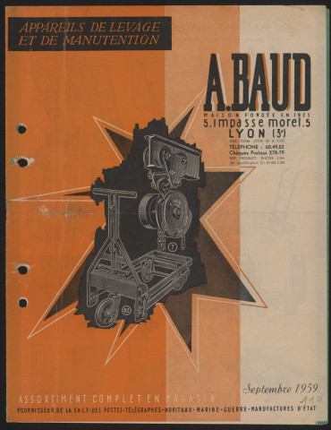 Appareils de levage et de manutention A. Baud - Lyon.