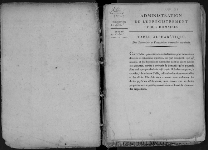 Prairial An X-octobre 1813.