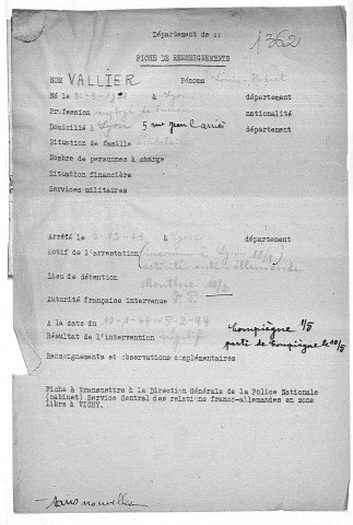 VALLIER Louis Robert