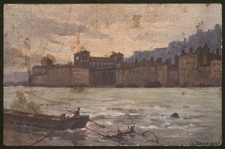 Lyon ancien. Crue de la Saône en 1840.