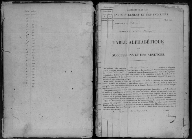 Novembre 1843-juin 1853 (numéro de volume non indiqué).