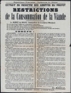 Restriction de la consommation de viande. Arrêté préfectoral (19 mai 1917).