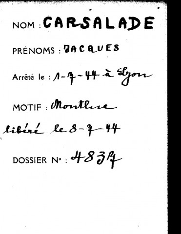 CARSALADE Jacques