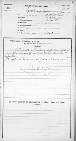 EYNARD, Eugénie, Augustine.