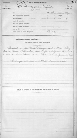 DAUVERGNE, Eugénie.