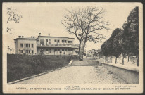 Lyon. Hôpital de Grange-Blanche. Pavillons d'enfants et chemin de ronde.