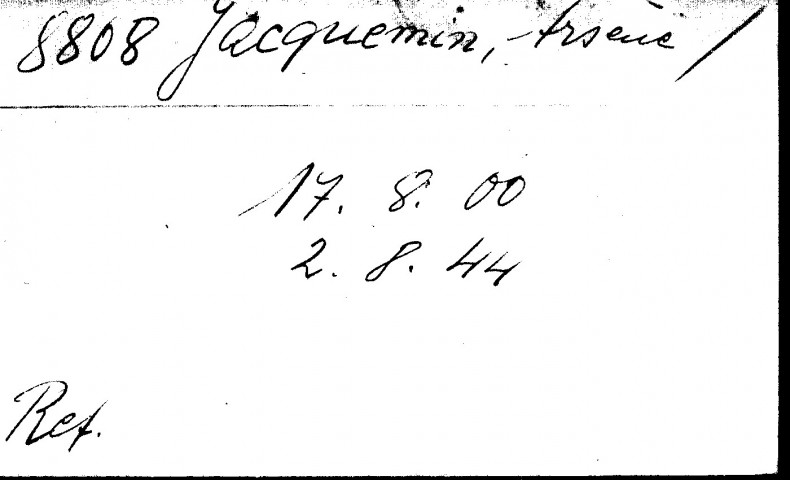 JACQUEMIN Arsène Rémy