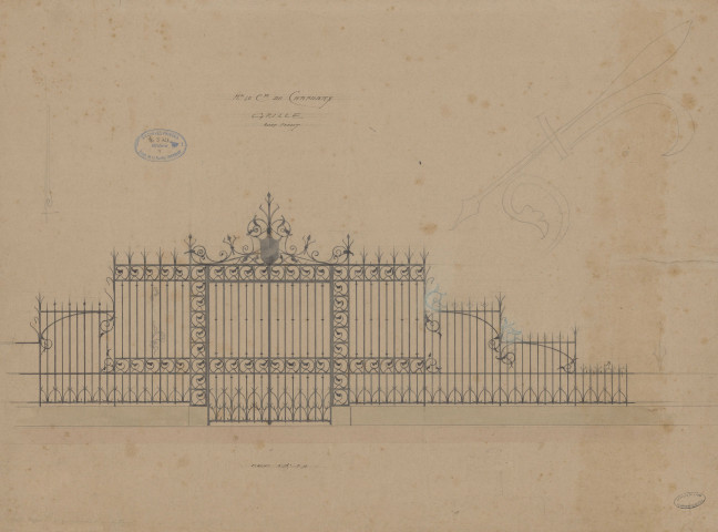 Dessins de la grille d’entrée.