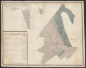 Plan du domaine des grandes Nivaudières à Quincié donné au grand séminaire de Lyon par les demoiselles Millière.
