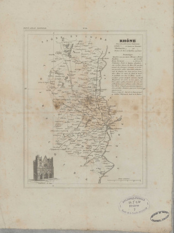 Cartes du département du Rhône.