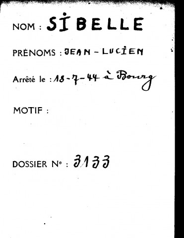 SIBELLE Jean Lucien
