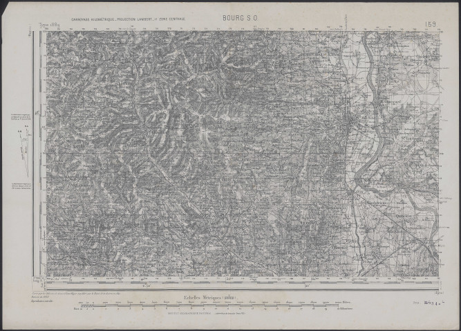 Bourg Sud-Ouest - feuille n° 159.