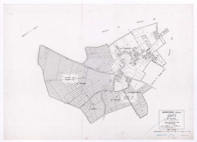Section D 2e feuille. Plan révisé pour 1936 Mise à jour pour 1962. 3e édition à jour pour 1980. Feuille annulée pour 1995.