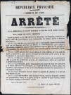 Approvisionnement des magasins généraux. Arrêté du maire de Lyon (28 octobre 1870).