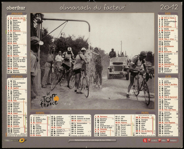 Almanach du facteur 2012.