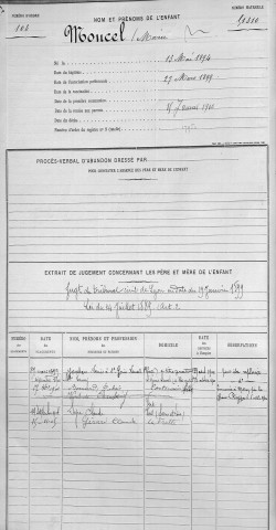 MONCEL, Marie.