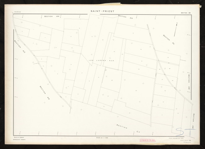 Section AE. Feuille renouvelée pour 1975.