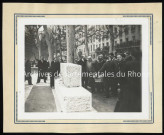 Pose de première pierre par le Maréchal Pétain.