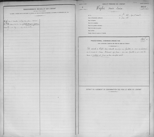 WEYBER, Marie, Louise.