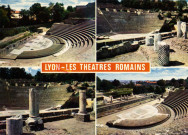 Lyon. Les théâtres romains. Vues multiples en mosaïque.