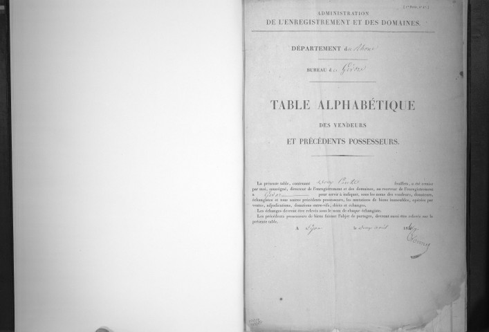 [1842-1853]. Renvoie aux 3Q9/704-705.