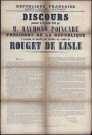 Discours prononcé le 14 juillet 1915 par M. Raymond Poincaré, président de la République, à l'occasion du transfert aux Invalides des cendres de Rouget de Lisle.